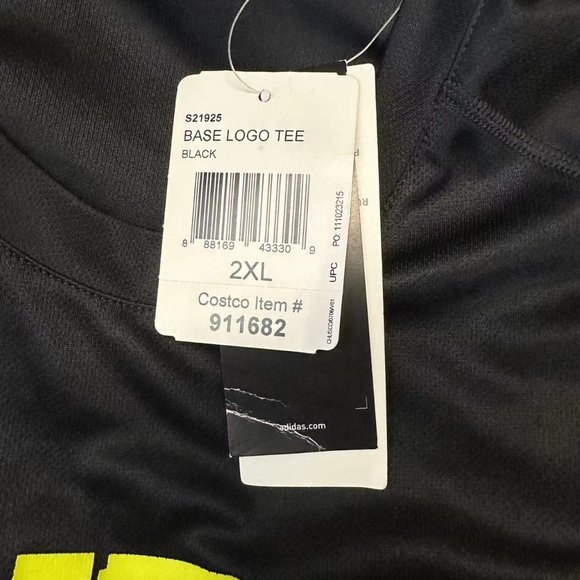 adidas Men's Badge of Sport Graphic Tee, Charcoal/Green Logo, New With Tag - Picture 3 of 3